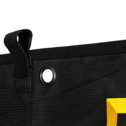 Tenture de box long avec logo brodé Equestro Noir Tenture de box long avec logo brodé Equestro Noir