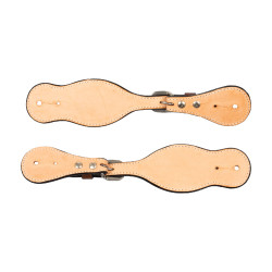 Courroie d'éperon western bicolore Pool's Noisette / naturel Marron