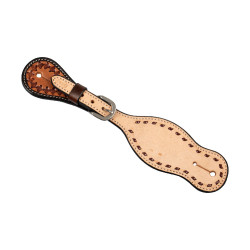 Courroie d'éperon western bicolore Pool's Noisette / naturel Marron