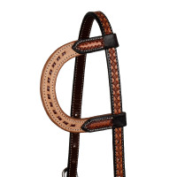 Bridon western une oreille bicolore Pool's Noisette Marron Bridon western une oreille bicolore Pool's Noisette Marron