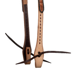 Bridon western une oreille bicolore Pool's Noisette Marron Bridon western une oreille bicolore Pool's Noisette Marron