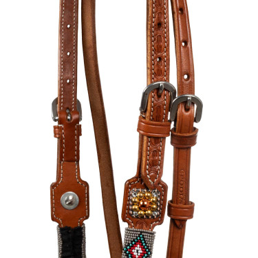 Hoofdstel met parelversieringen in Navajo-stijl Pool's Hoofdstel met parelversieringen in Navajo-stijl Pool's