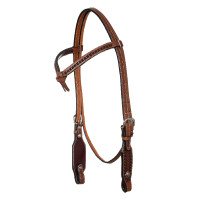 Bridon western Futurity avec frontal tressé Pool's Noisette Marron Bridon western Futurity avec frontal tressé Pool's Noisette Marron