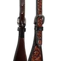 Bride western avec une oreille et motifs floraux Pool's Naturel Marron Bride western avec une oreille et motifs floraux Pool's Naturel Marron