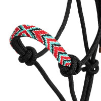 Licol en corde avec perles Pool's Noir Licol en corde avec perles Pool's Noir