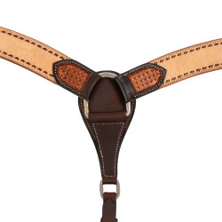 Collier de chasse western bicolore Pool's Noisette / naturel Marron Collier de chasse western bicolore Pool's Noisette / naturel Marron