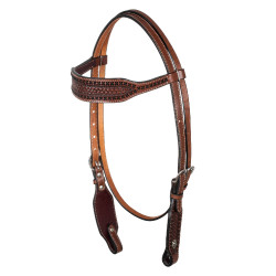 Westernhoofdstel met breed frontriem Pool's Westernhoofdstel met breed frontriem Pool's