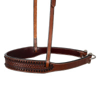 Muserolle western avec décorations Pool's Noisette Marron Muserolle western avec décorations Pool's Noisette Marron
