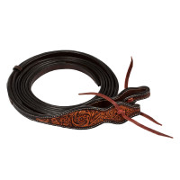 Rênes western avec décoration florale Pool's Marron foncé Rênes western avec décoration florale Pool's Marron foncé