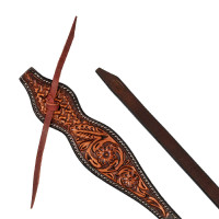 Western teugels met bloemenversiering Pool's Donkerbruin Western teugels met bloemenversiering Pool's Donkerbruin