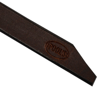 Western teugels met bloemenversiering Pool's Donkerbruin