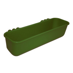 Mangeoire longue à suspendre 42l 100cm plastique verte Kerbl