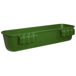 Lange ophangbare voederbak 42l 100cm groen plastic Kerbl