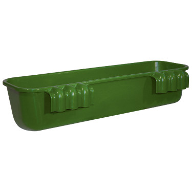 Lange ophangbare voederbak 42l 100cm groen plastic Kerbl
