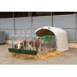 Lange ophangbare voederbak 42l 100cm groen plastic Kerbl