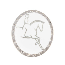 Broche cavalière de dressage Umbria Equitazione Argent