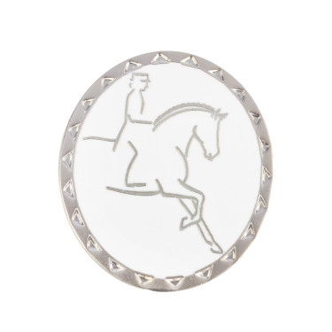 Broche cavalière de dressage Umbria Equitazione Argent