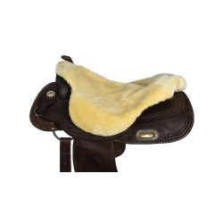 Zadelhoes van synthetische schapenvacht westernzadel Umbria Equitazione