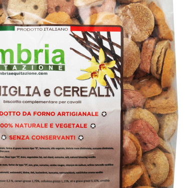 Crunchies pour chevaux vanille & céréales 930g Umbria Equitazione Crunchies pour chevaux vanille & céréales 930g Umbria Equitazione