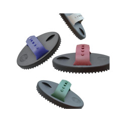 Ovale borstel van zacht plastic Umbria Equitazione Ovale borstel van zacht plastic Umbria Equitazione