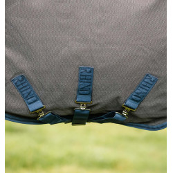 Couverture Horseware Rhino Hexstop Plus Vari-Layer Turnout 250g Gris / indigo Couverture Horseware Rhino Hexstop Plus Vari-Layer Turnout 250g Gris / indigo