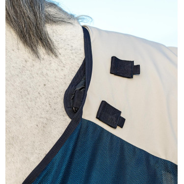 Buitendeken Horseware Rambo® Summer 0g disc met voering 100g Marine / grijs Blauw