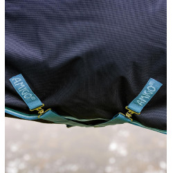 Couverture Horseware Amigo Bravo 12 Original 100g 1200D Marine / turquoise Bleu