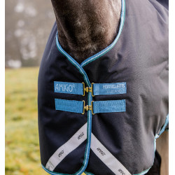 Couverture Horseware Amigo Bravo 12 Original 100g 1200D Marine / turquoise Bleu