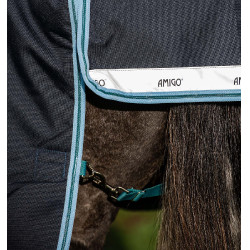 Couverture Horseware Amigo® Bravo 12 Plus 250g 1200D Marine / aqua Bleu Couverture Horseware Amigo® Bravo 12 Plus 250g 1200D Marine / aqua Bleu