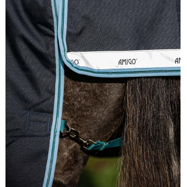 Couverture Horseware Amigo® Bravo 12 Plus 250g 1200D Marine / aqua Bleu Couverture Horseware Amigo® Bravo 12 Plus 250g 1200D Marine / aqua Bleu