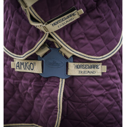 Couverture de box Horseware Amigo Plus Disque 200g Figue / marine Violet