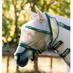 Masque anti-mouches Horseware Rambo Plus Beige / vert Masque anti-mouches Horseware Rambo Plus Beige / vert