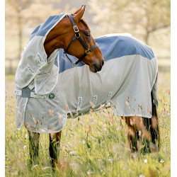 Couverture anti-mouches Horseware Amigo AmECO Combi 0g Sarcelle / gris Bleu