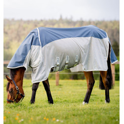 Couverture anti-mouches Horseware Amigo AmECO Combi 0g Sarcelle / gris Bleu