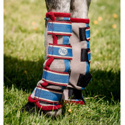 Guêtres anti-mouches Horseware Cerise / pêche / bleu