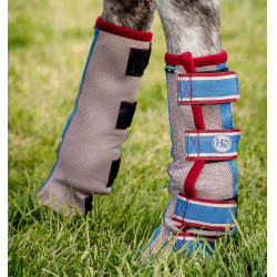 Guêtres anti-mouches Horseware Cerise / pêche / bleu