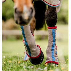 Guêtres anti-mouches Horseware Cerise / pêche / bleu