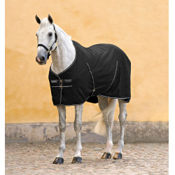 Couverture de box Horseware Rambo doublure microfibre Noir / noir / argent