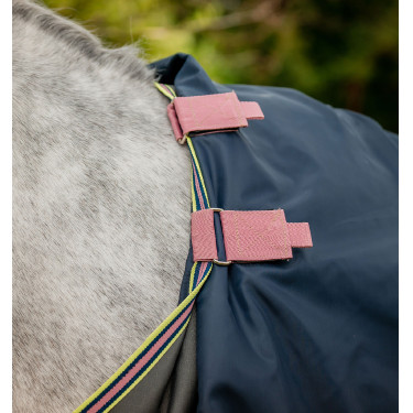 Horseware Amigo Hero Ripstop Plus deken met halsdeel 0g Grijs schaduw / roze / marine Horseware Amigo Hero Ripstop Plus deken met halsdeel 0g Grijs schaduw / roze / marine