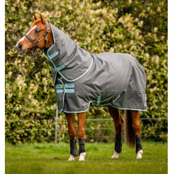 Horseware Amigo Hero Ripstop Plus deken met halsstuk 200g Grijs schaduw / nevel / marine