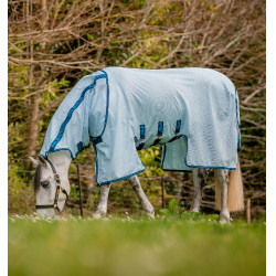 Couverture anti-mouches Horseware Amigo Bug Buster Bleu azure / marine / bleu électrique Couverture anti-mouches Horseware Amigo Bug Buster Bleu azure / marine / bleu électrique