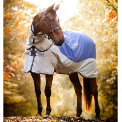 Buitendeken Horseware Rambo® Autumn Series met disc-sluiting buitenkant 0g met voering 100g Marine / grijs Blauw Buitendeken Horseware Rambo® Autumn Series met disc-sluiting buitenkant 0g met voering 100g Marine / grijs Blauw