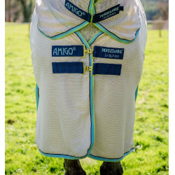 Horseware Amigo Bug Buster vliegendeken Wit krijt / marine / nevel