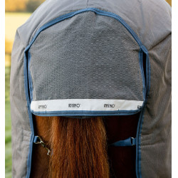 Couverture Horseware Rhino HexStop Plus Turnout 0g Gris / indigo / marine Couverture Horseware Rhino HexStop Plus Turnout 0g Gris / indigo / marine