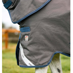 Horseware Rhino Hexstop Plus Turnout 100g deken Grijs / indigo / marineblauw