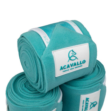Anti-pilling fleece bandages Speciale Editie Acavallo Lichtblauw