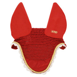 Paardendeken Derby van katoen Rood / goud / wit
