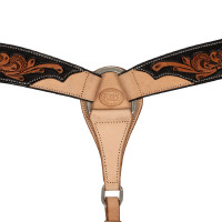 Western borsttuig met donker bloemmotief Pool's Zwart / natuur Western borsttuig met donker bloemmotief Pool's Zwart / natuur