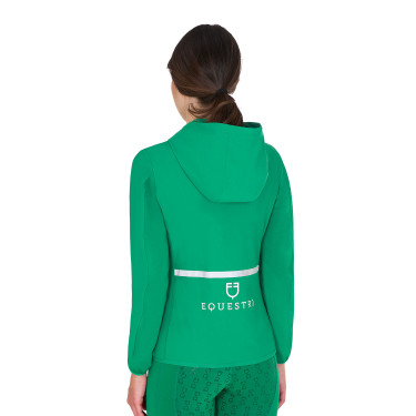 Doudoune femme en mélange technique Equestro Vert outremer Doudoune femme en mélange technique Equestro Vert outremer