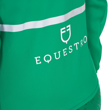 Doudoune femme en mélange technique Equestro Vert outremer Doudoune femme en mélange technique Equestro Vert outremer